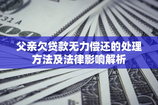 北京父亲欠贷款无力偿还的处理方法及法律影响解析